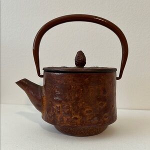 Vintage Japanese Nambu Tekki Cast Iron Teapot Kettle